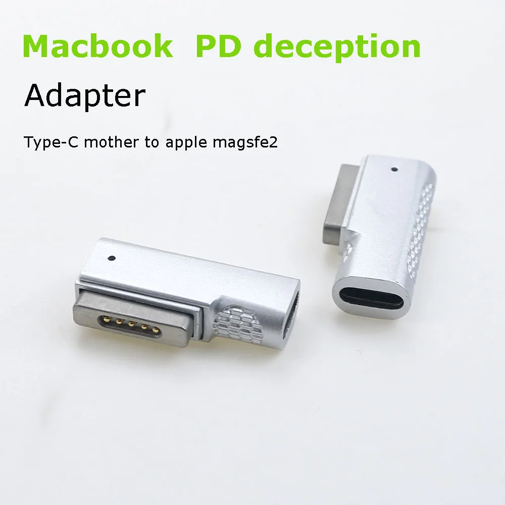 

Adattatore per caricabatterie da PD 100W 5A USB Type-C a Magsaf 1/2 per Air/Pro caricatore rapido per convertitore magnetico