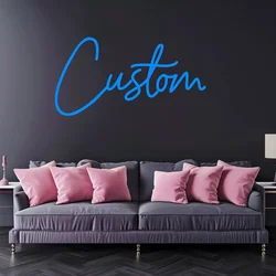 Personalized USB - Powered Neon Wall Decor with Crown - Perfect Gift for Weddings, Birthdays, and Room Ambiance (Dark blue)