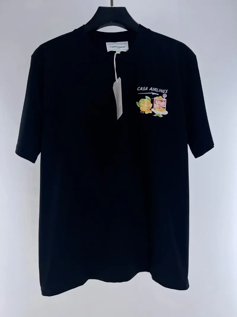 

Top Level Version Triangle Aircraft Print Casablanca T Shirt For Men Women Tee Short Sleeve