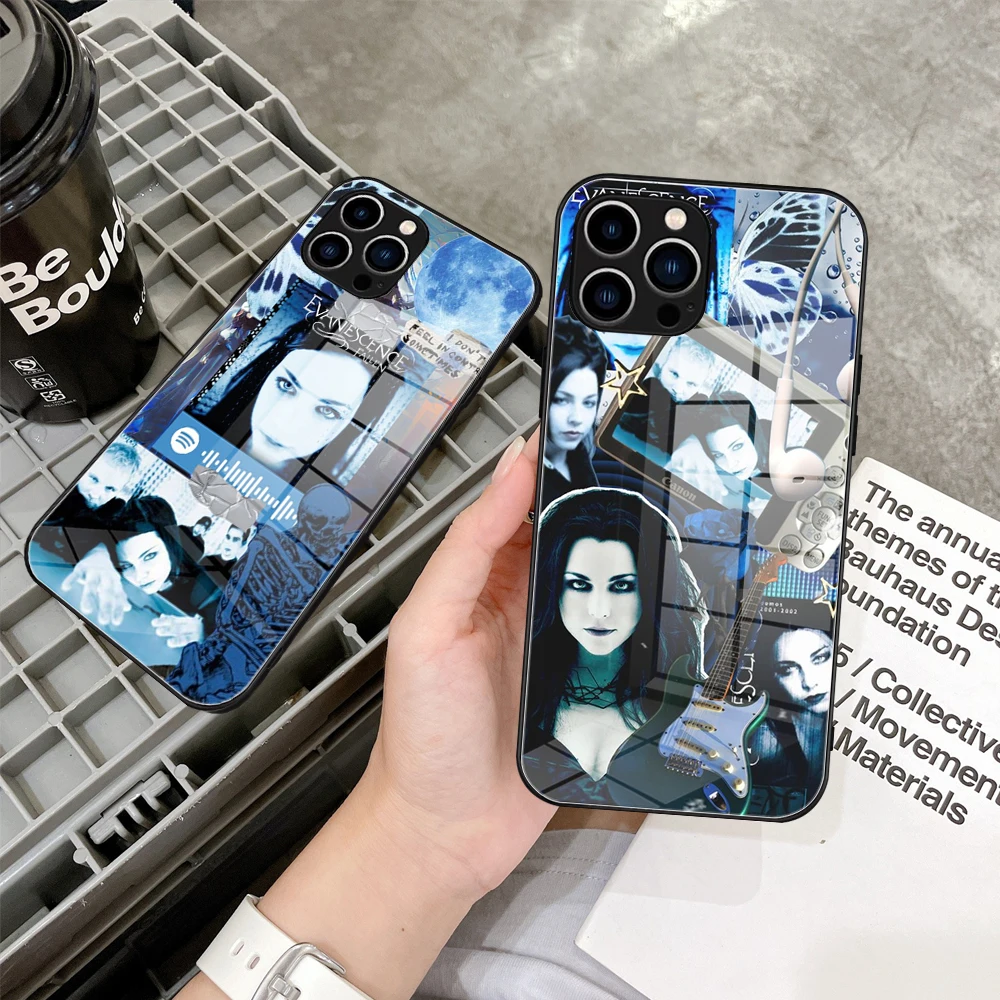 

For Iphone 14 Cool Y2K Amy Lee Phone Case Glass for IPhone 13 14 12 11Pro XR XS MAX 14 Plus SE Pro Design Glass Covers