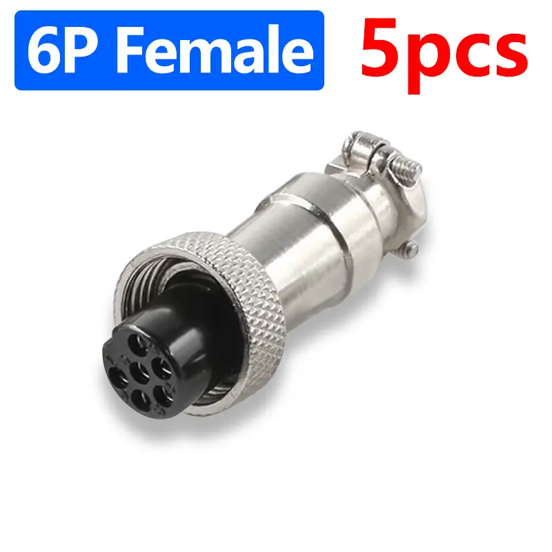 5pcs GX12 Aviation Connector 2 3 4 5 6 7 Pin Male Female M12 Connector Aviator Plug Socket image 17