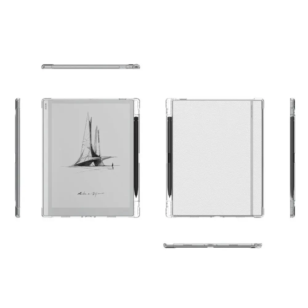 Tablet Case TPU Soft e-Reader Cover for Boox GO/Palma/Note Air 3 C/X3 Pro ePaper Protective Shell with Pen Holder 6-10.3 inch