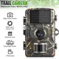 Mini caméra de chasse 16MP 1080P avec vision nocturne, détection de mouvement, étanche, pour la surveillance de la faune et les pièges extérieurs 1