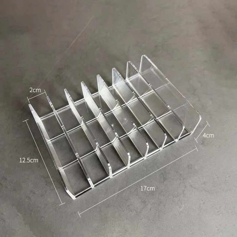 7 Grids Clear Acrylic Eyeshadow Compact Organizer Drawer Organization Transparent Slot Cosmetics Case Divider Makeup Storage Box 6
