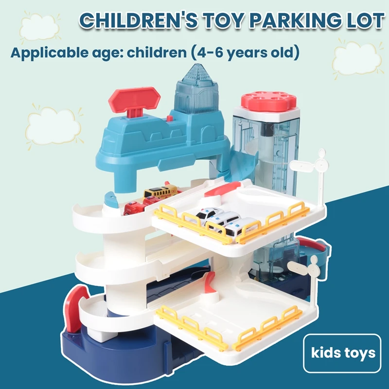Children's Toy Parking Lot Building Car Building Breakthrough Adventure Track Light Music Boy Educational Gift