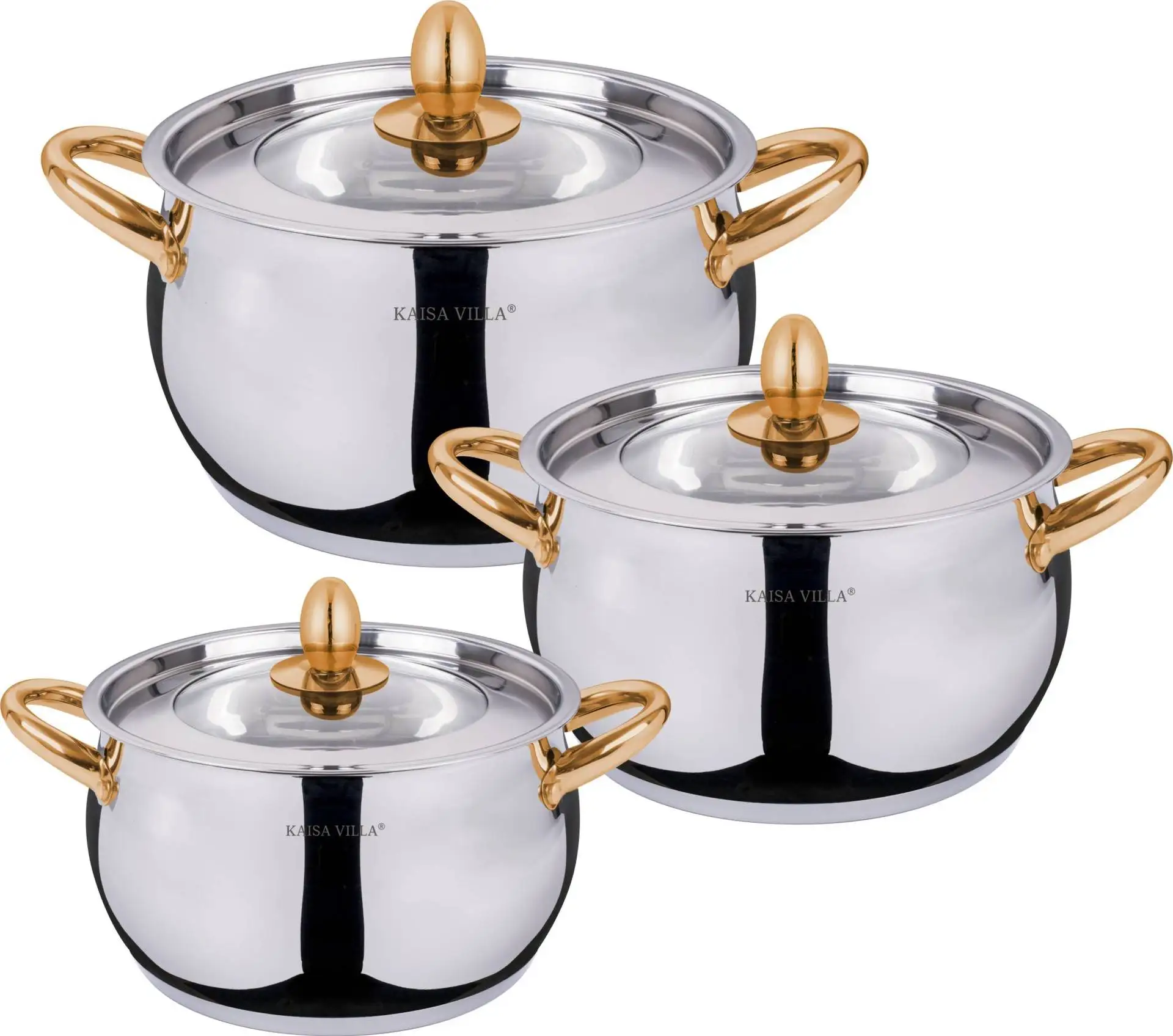 

Thickened 5-layer Bottom Stainless Steel Pot 3 Piece Soup Pot Stew Po Modern Simplicity Gift Kitchen Cooking Pots Cookware Set