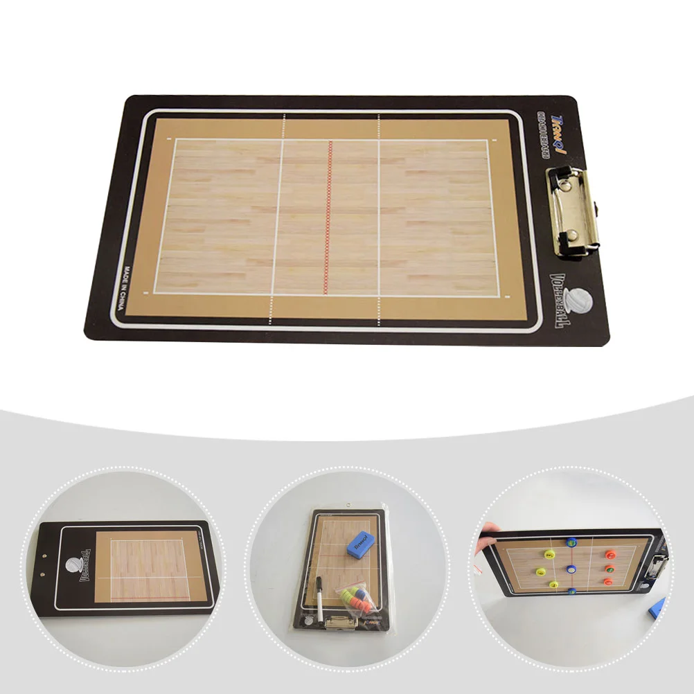 Volleyball Board Coaching Clipboard With Marker Pen Magnetic Notebook Game Training Teach Equipment Sports Supply