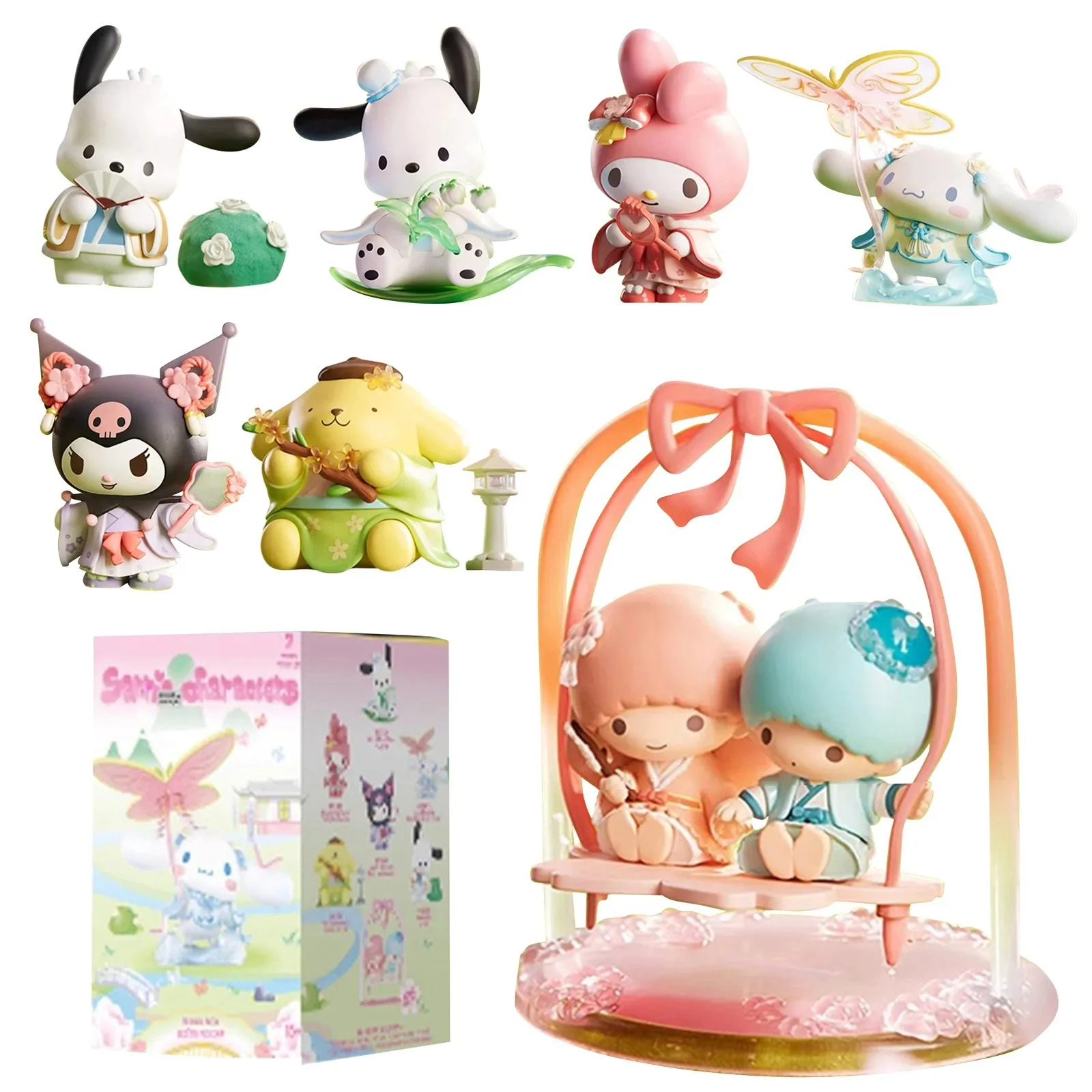 

Miniso Sanrio, новинка, ринма, Цветочная одежда, серия Kawaii Kuromi понравилось, коричная мелодия, детские рождественские подарки