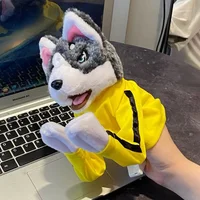 Kids Husky Kung Fu Gloves Toy Fighting Dog Boxing Hand Puppet Hand Finger Plush Doll Battle Party Social Strategy Tables Game 1