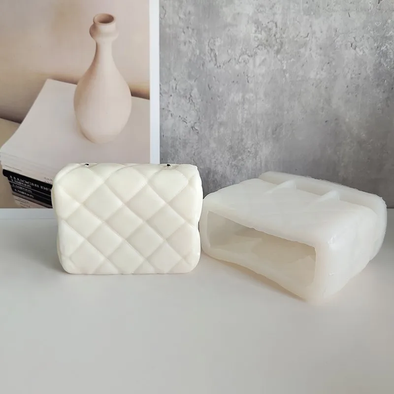 Letters Aromatherapy Candle Silicone Mold Luxury Handbag Diy Resin