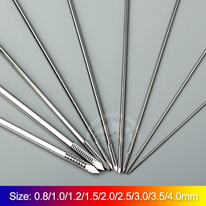 

10PCS Kirschner Wire Pin Thread Head K Wires Length 250mm 317 Medical Stainless Steel Veterinary Surgical Instruments