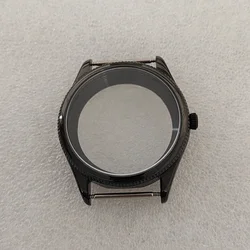 Stainless Steel Polished 42.5mm Watch Case for Manual Mechanical Movement Watches (Fits 37mm Dial) (Black)