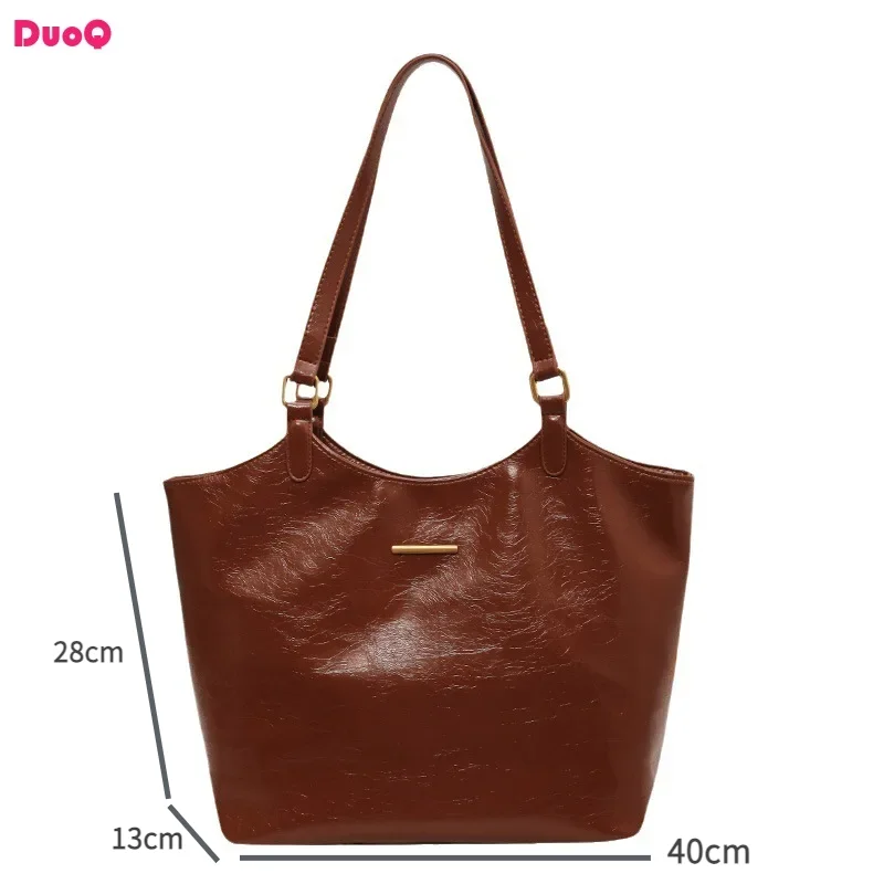 

Вместительная женская сумка-тоут в стиле ретро, модная Минималистичная сумочка на молнии, на одно плечо, для путешествий, поездок, разных цветов