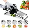 Mandoline Food Slicer, Adjustable Mandoline Slicer for Kitchen, Stainless Steel Mandolin Vegetable Chopper for Potato/Tomato 1