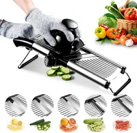 Mandoline Food Slicer, Adjustable Mandoline Slicer for Kitchen, Stainless Steel Mandolin Vegetable Chopper for Potato/Tomato 1