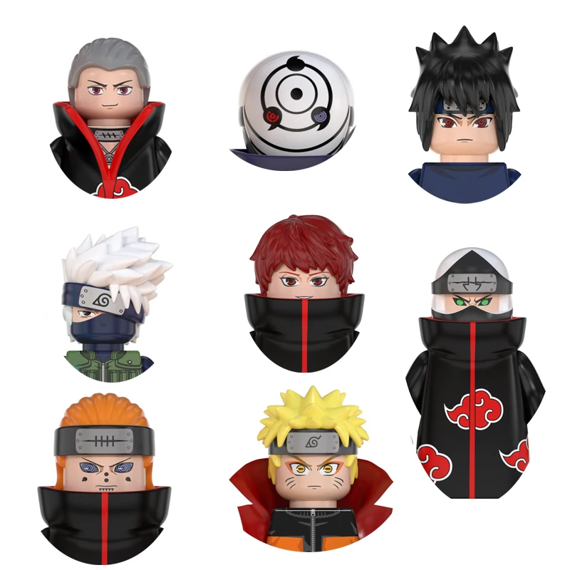 

Naruto Mini anime action figure Building Blocks Toys DIY uchiha obito Model bricks Parts Children Educational Toy Birthday Gifts