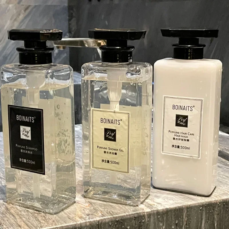 Body Wash Freesia Perfume Shampoo Bath Gel for Men and Women Hair Conditioner Shampoo Set Deep Clean Protect Color Curls Keratin