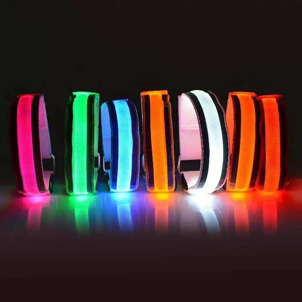 LED Armband Night Fitness Running Cycling Flashing Sports Armband Glowing Flashing Belt Sporting Goods Reflective Glow Wristband