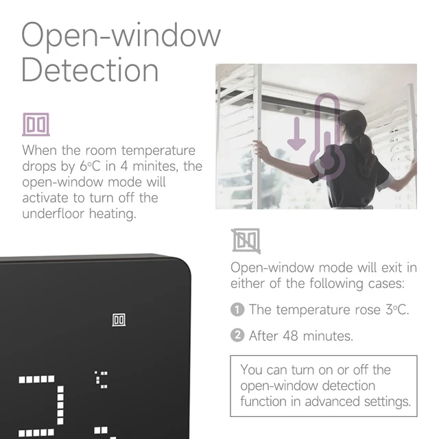 Gas Ducted Zen Thermostat Wifi Beok Tuya Wifi Underfloor Heating - Main Image