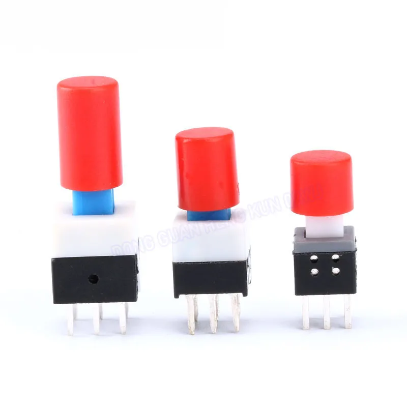 

50 Pcs Button Cap Cylindrical Switch Cap 5/7/10mm High With 8.5*8.5 8*8 7*7 5.8*5.8 Red / Black Optional