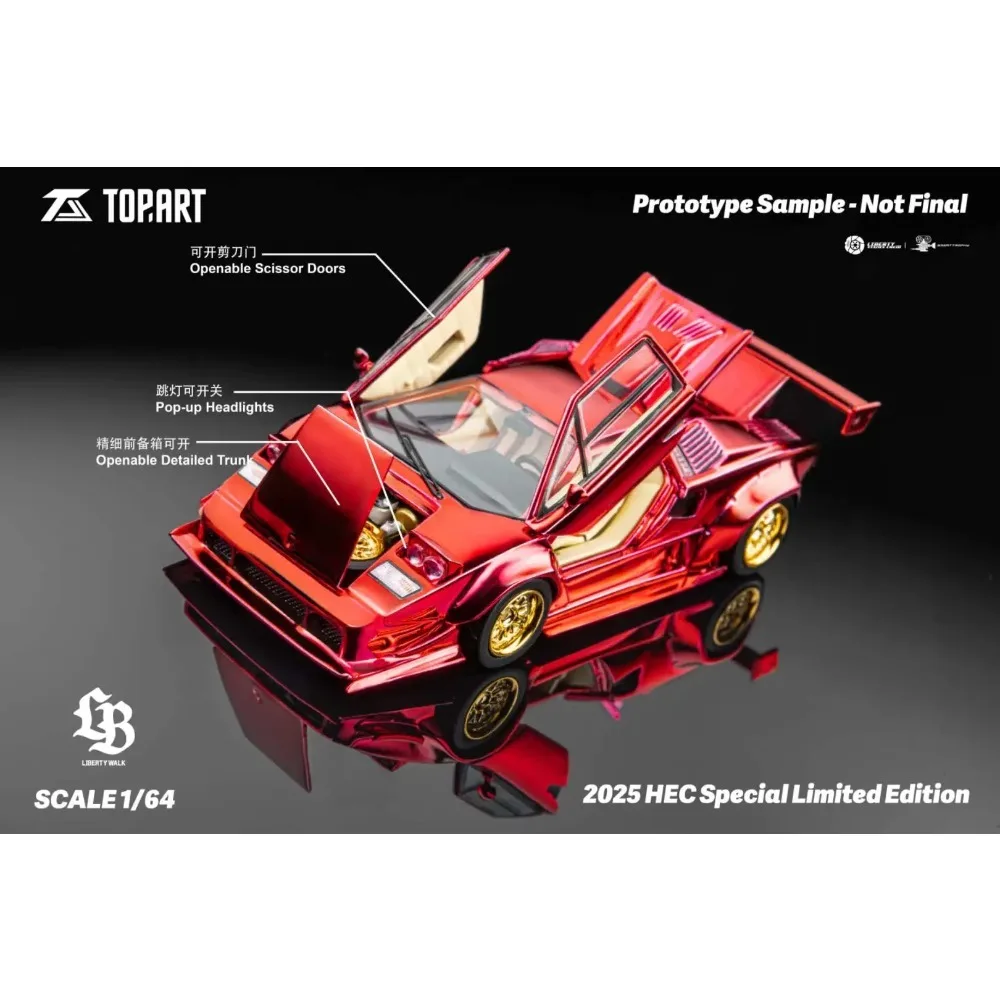 TopArt モデル 1/64 ランボルギーニ カウンタック LBWK Preorder] TOPART 1:64 LBWK Lamborghini Countach TAO640001