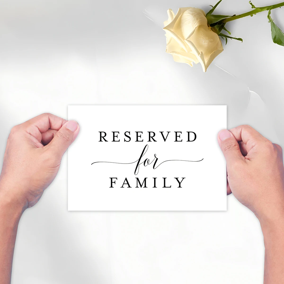 Place Cards 10pcs Reserved Signs for Weddings Party Receptions Celebrations Reserved Signs for Tables Family Card Wedding place card holders place cards acrylic sign holders mini chalkboard signs wedding drink signs acrylic guestbook signs