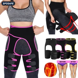 Neoprene Thigh Trimmer Belt Support Braces Adjustable Thigh Shaper Waist Trainer Butt Lifter High Compression Slimmers Exercise