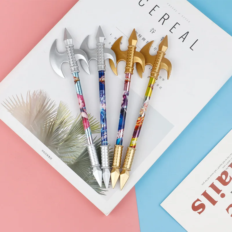 

30 шт., креативные канцелярские принадлежности, Лидер продаж, топор, оружие, нейтральная ручка, офисные принадлежности, черная ручка на водной основе, нейтральная ручка, форма оружия