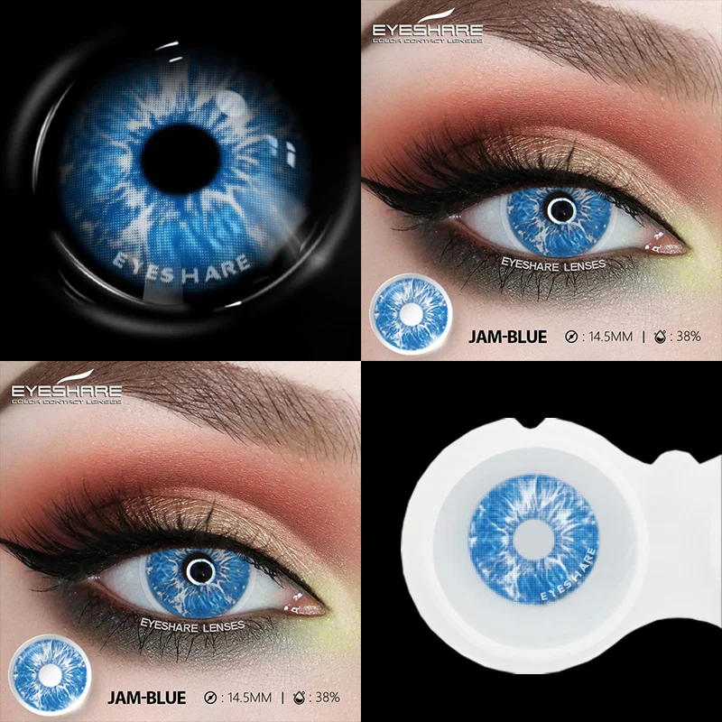EYESHARE 1 Paar farbige Cosplay-Kontaktlinsen für Augen, jährlich, farbige blaue Augenlinsen, lila Linsen, Halloween-Kontaktlinsen – Detail 15