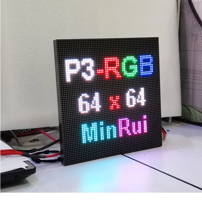 P3 HD Indoor Full Color SMD RGB LED Video Sign 192x192mm Matrix Display Module 64x64 Pixels 1/32 Scan Hub75