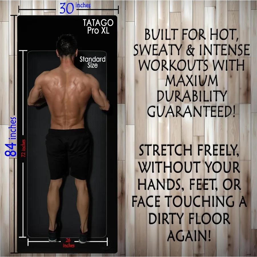 XL Non-Slip Natural Rubber Yoga Mat 2