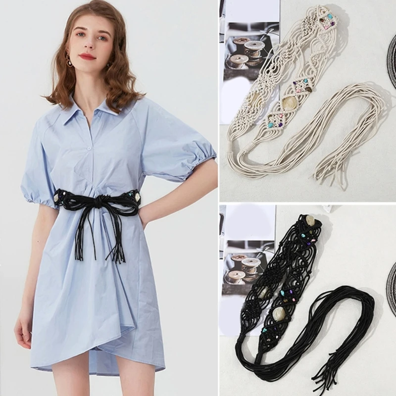 

Cowgirl Waist Chain Casual Tie Belt Vintage Waist Ceinture Lady Cowgirl Belt