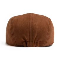 New Suede Autumn Winter Beret Fashion Vintage Men Women Newsboy Hat Casual Flat Visor Cap Berets For 54-58cm Head Circum Ference - Image 4