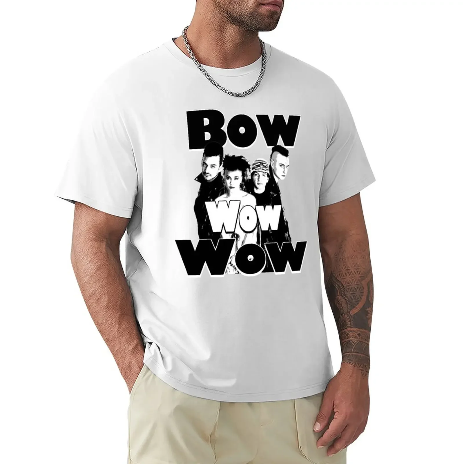 Bow Wow Wow T-Shirt Funnys Hippie Clothes Magliette Aderenti Per Uomo
