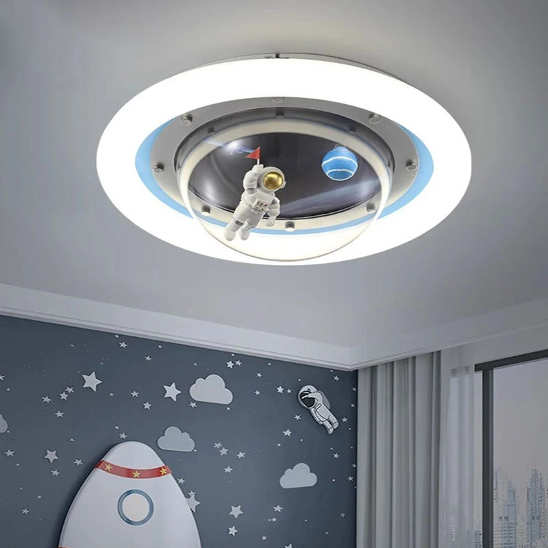 

Modern Cartoon Astronaut Children's Ceiling Lamp Full Spectrum Eye Protection Light for Boy's Room Study Home Decoration Fixture