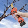 Cordless Telescopic Electric Pruning Cutters Secateurs Shrub Shears Trimmer with High Reach Extension Pole Tool Belt 2 Battery 1