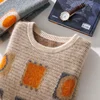 Autumn Winter New Men's Large Size Pure Wool Loose Thick O-Neck Pullovers Contrast Color Casual Knitted Cashmere Sweater 1
