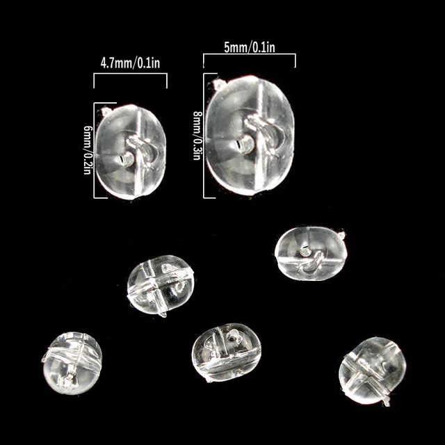Wifreo 100/200PCS Fishing Beads Transparent Clear Oval Double