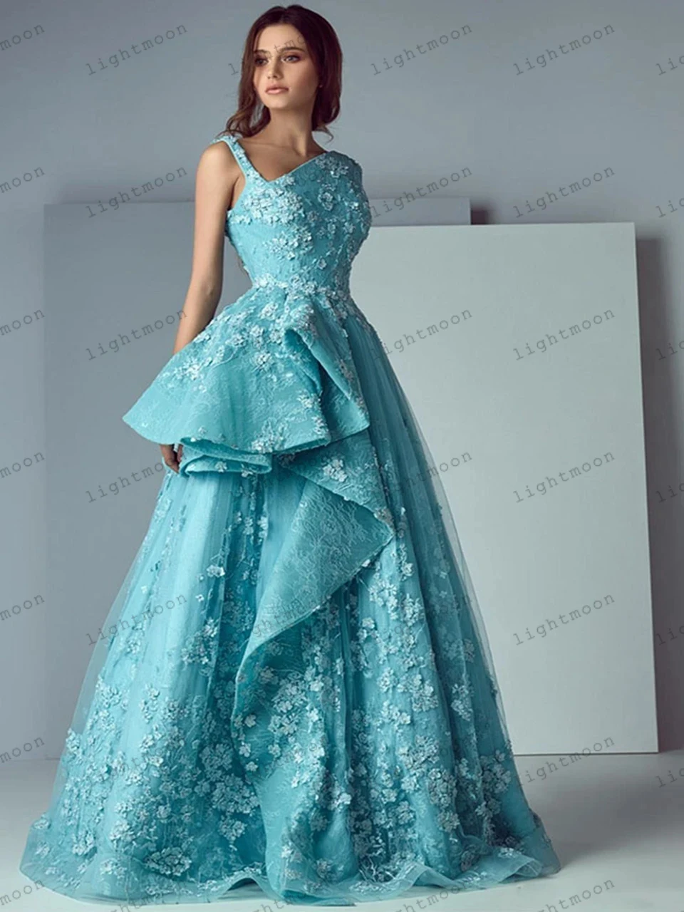 

Gorgeous Evening Dresses Graceful Prom Dress Sleeveless A-Line Ball Gowns One Shoulder Lace Appliques Vintage Vestidos De Gala