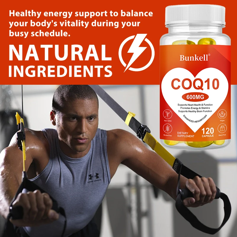 CoQ10 Supplement is a Powerful Antioxidant that Protects Cells and Supports Heart Health, Cardiovascular Health, 120 Capsules