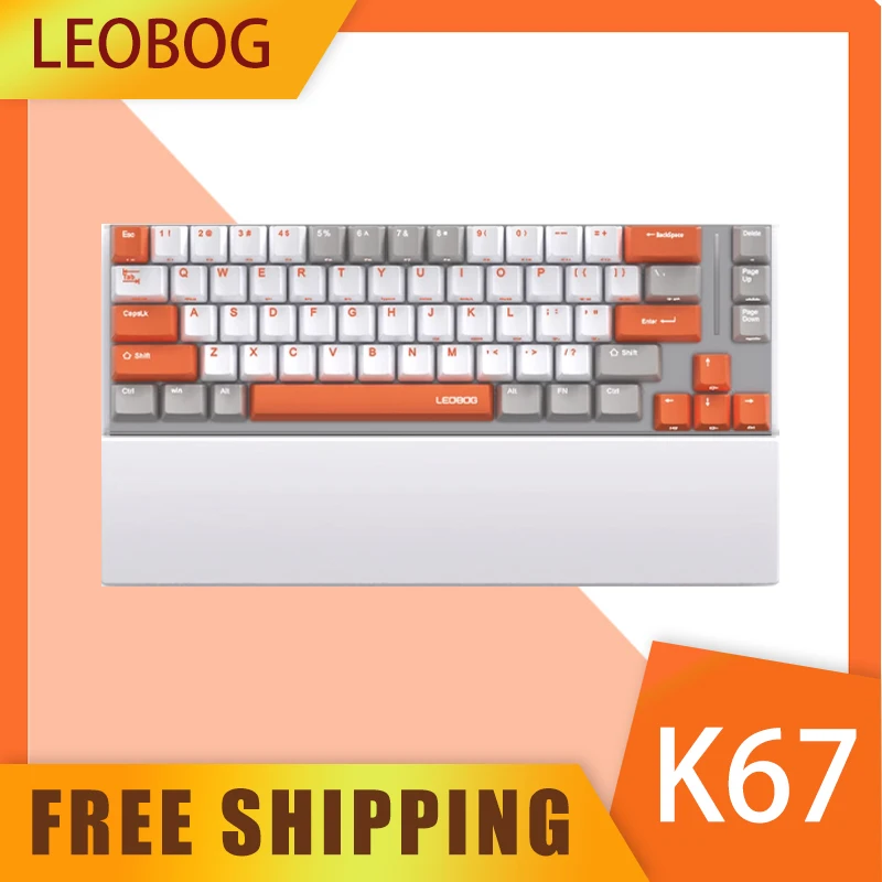 

K67 Leobog Wireless Keyboard 2.4g Three Mode Hot Swap Mechanical Keyboard Rgb Pbt Custom Gaming Keyboard For Desktop Pc/Mac