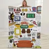 Friends TV Show Flannel Blanket For Kids Adult Girls Gift Picnic Travel Bed Throw Blanket Applicable All Season Black Blankets 5