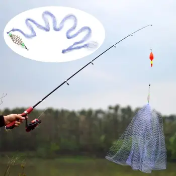 High-Quality Thread Fishing Net – Blue/Green Net with Luminous Beads & High-Carbon Steel Frame for Ice & Trap Fishing 1