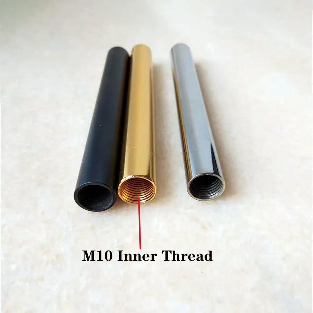 Table Lamp Led Lamp Accessories Thread Adapter Ceiling Pendant Light Table lamp/pendant lamp Connecting Rod Black/White/Gold/Silver M10 Inner Thread Screw Metal Hollow Tube For Lighting Accessories