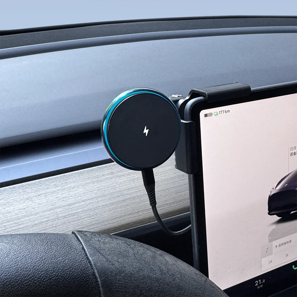 Blue Light Ring Magsafe Magnetic Wireless Charger Phone Holder Screen Mount For