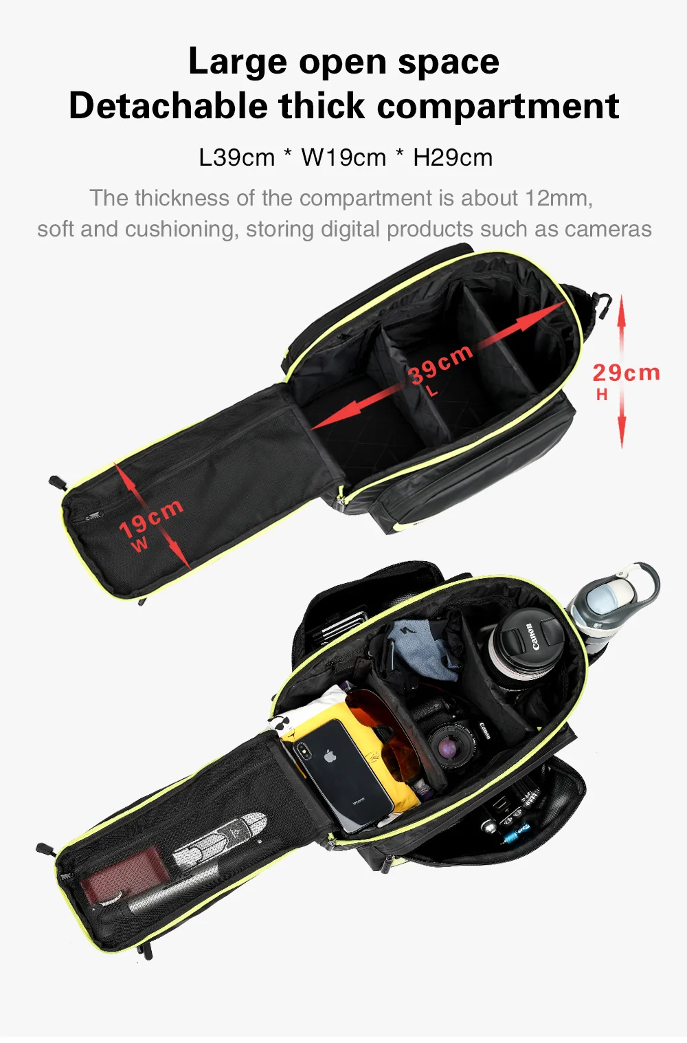 RHINOWALK New Bicycle Bags Mountain Bike Saddle Rack Trunk Bags Travel Cycling Luggage Carrier 17L Camera Handbag Waterproof  (5)