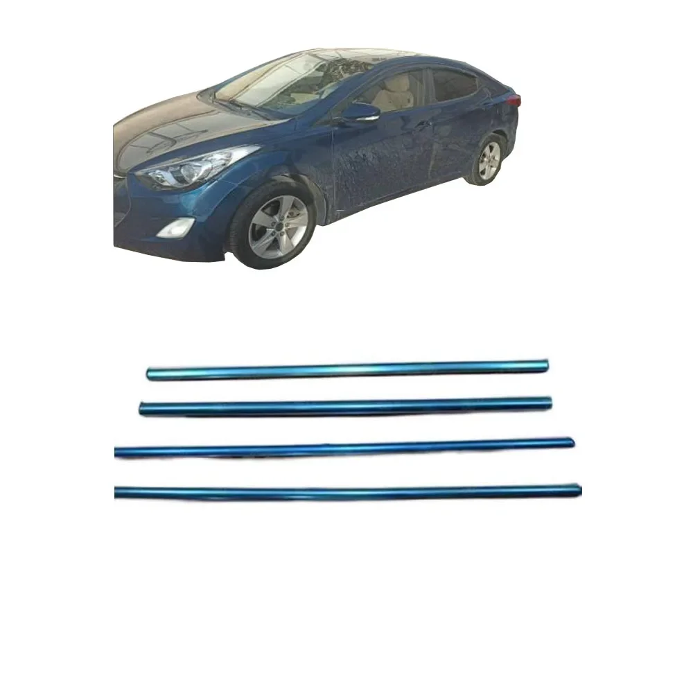 

4 Pieces Window Rubber Glass Protector for Hyundai Elantra 2012 Black Outside Weatherstrip Seal Door Belt Rubber Accessories