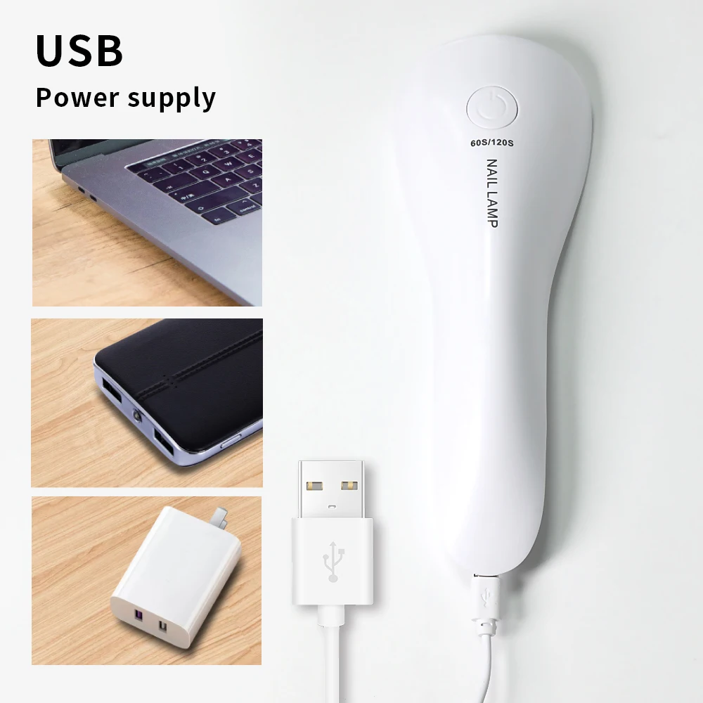 Rechargeable Handheld Nail Dryer UV LED Lamp For Gel Polish Nails Drying Manicure Tools Portable Nail Art Tool 18W Lights 4