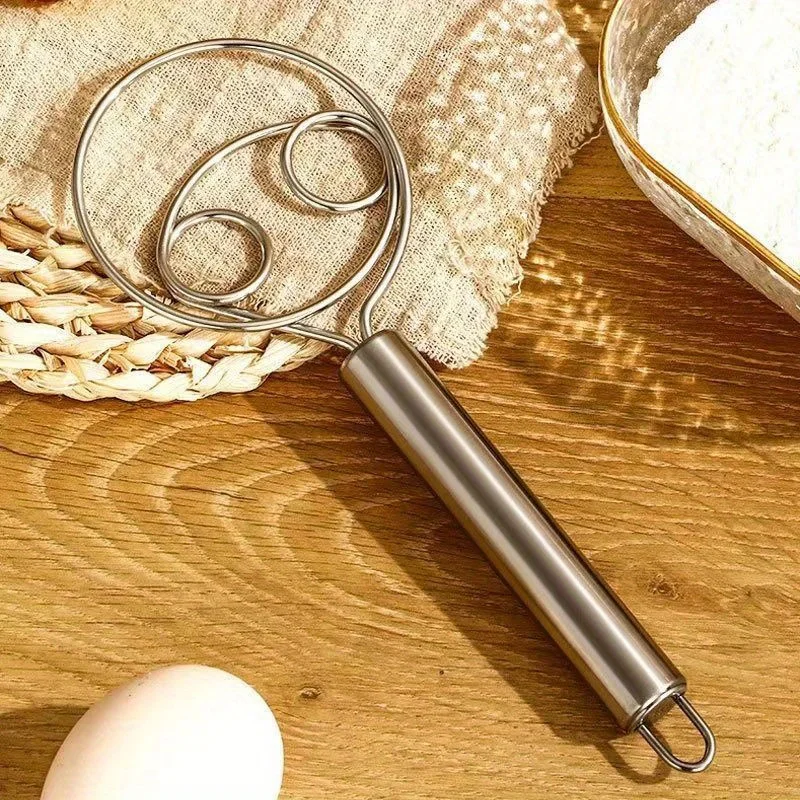 1pc Mixer Double Eyes Coil Powder Mixer Flour Mixer Dough Mixing Tool Kitchen Gadget for Restaurant/food Truck/bakery