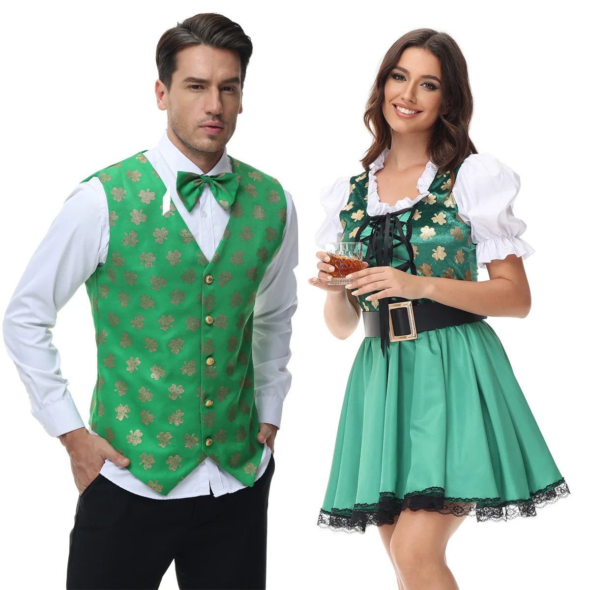 

Halloween Couple German Oktoberfest Stage Party Beer Costume